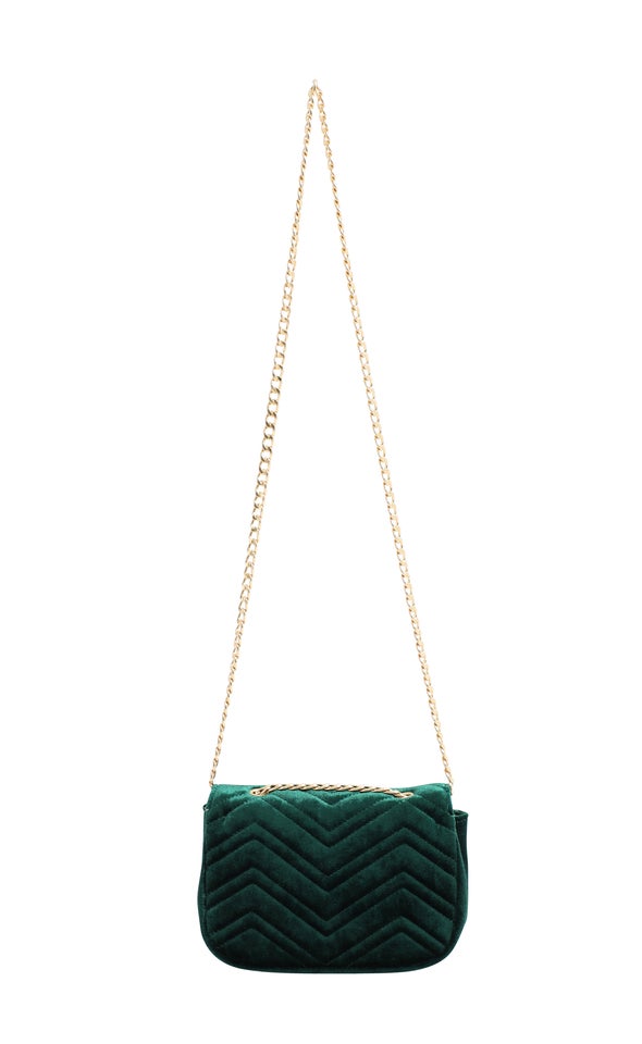 Velvet Crossbody Bag Emerald