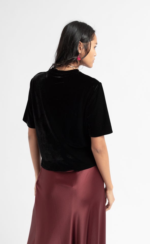 Velvet SS Top Black