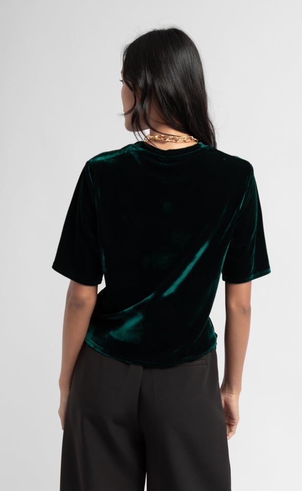 Velvet SS Top Emerald