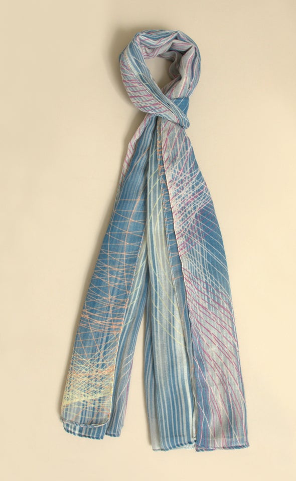 Watercolour Scarf Pale Blue