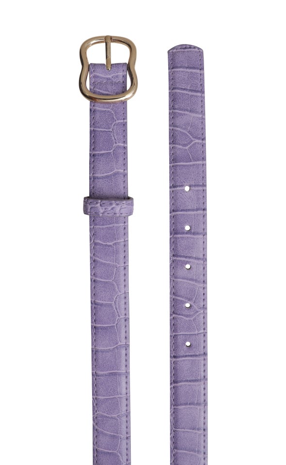 Wavey Buckle Jean Belt Gold/lavender