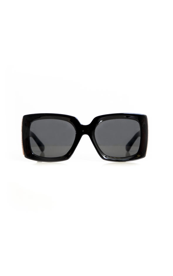 Wide Frame Sunglasses Black