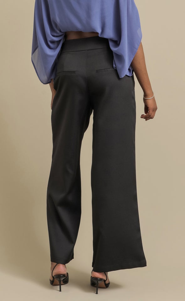 Wide Leg Suiting Pants Black