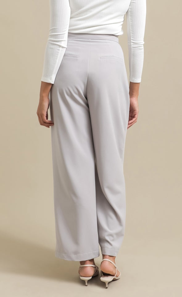 Wide Leg Suiting Pants Stone
