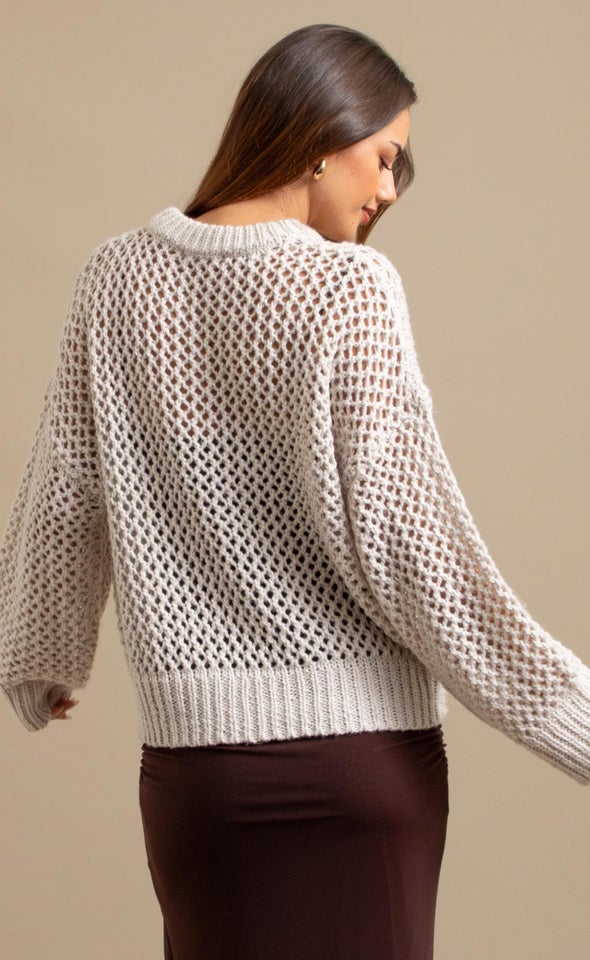 Winter Marle Open Sweater Natural
