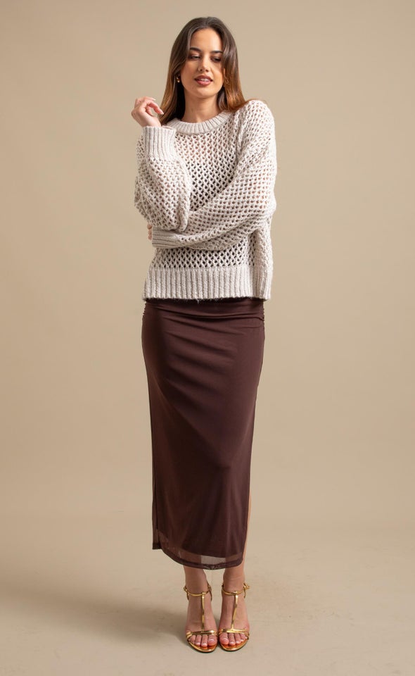 Winter Marle Open Sweater Natural