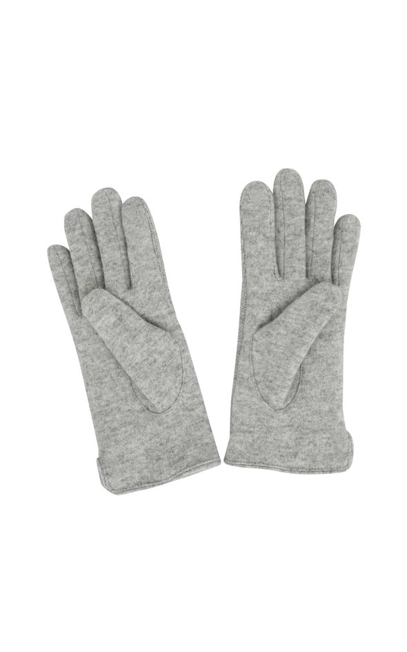 Wool Blend Gloves Grey