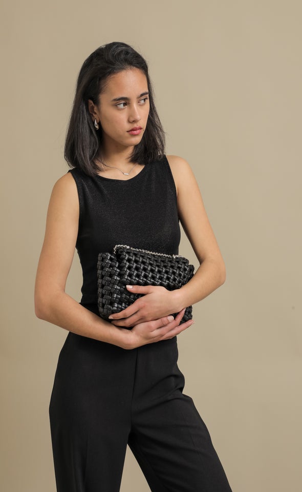 Woven Tote Black
